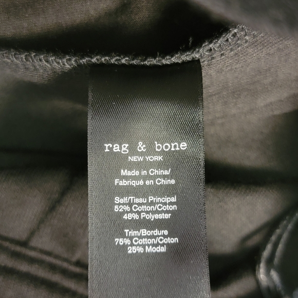 Rag & Bone Joan Slim Pants in Black.  (Ankle Slit) NWT Size XXS - Picture 7 of 8